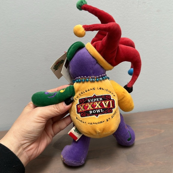 RARE Collection - NFL THE JESTER Super Bowl Clown Bear TEAM BEANS AUTHENTIC - Picture 8 of 13